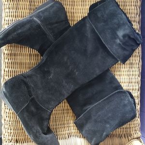 Over knee fold over vintage 80s flat boots Calvin